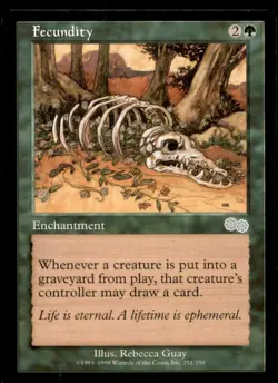 Fecundity LP Light Play Urza's Saga MTG [10829] - Image 1