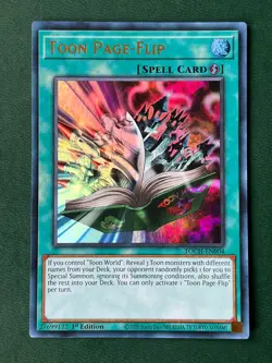 Yugioh Toon Page-Flip TOCH-EN004 Ultra Rare 1st Edition NM - Image 1