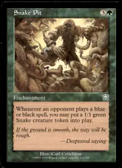 Snake Pit LP Light Play Mercadian Masques MTG [8287] - Image 1