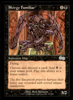 Skirge Familiar LP Light Play Urza's Saga MTG [8894] - Image 1