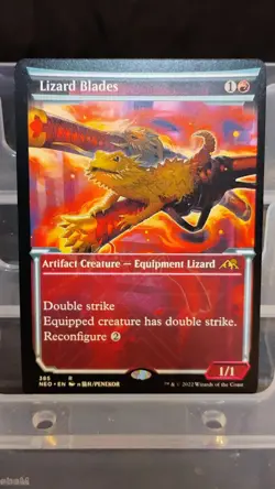 Magic: The Gathering Lizard Blades Rare Red Artifact Creature Showcase Kamigawa… - Image 1