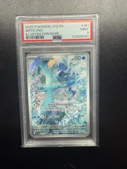 Pokemon Articuno 161/159 Sv09 Journey Together Illustration Rare Holo PSA 9 2025 - Image 1
