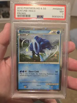 2010 Pokemon HG & SS Promo #HGSS21 Suicune Holo PSA 7 NM - Image 1