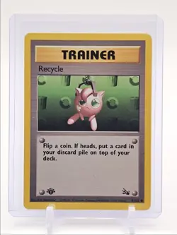 RECYCLE 1999 POKEMON TRAINER FOSSIL 1ST EDITION COMMON L 61/62 Q2045 - Image 1