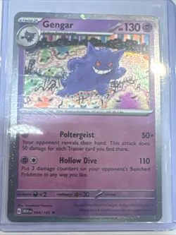 SWIRL 🌀💫 NM Gengar 094/165 151 Club Cosmos Holo Promo Pokemon Card - Image 1