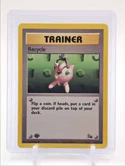 RECYCLE 1999 POKEMON TRAINER FOSSIL 1ST EDITION COMMON K 61/62 Q2045 - Image 1