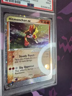 Pokemon Hitmonchan ex EX Ruby & Sapphire Holo Ultra Rare #98 PSA 9 Mint - Image 3