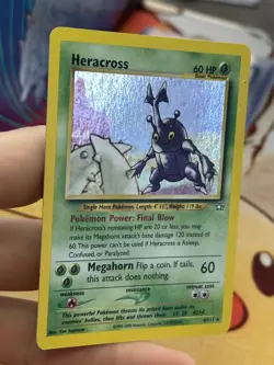 #2 Heracross 6/111 Neo Genesis 2000 Holo Rare WOTC Pokemon Card TCG - Image 4