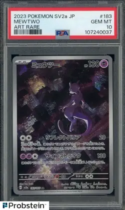2023 Pokemon SV2A Japanese Art Rare #183/165 Mewtwo PSA 10 GEM MINT - Image 1
