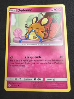 Dedenne 142/214 Uncommon Lost Thunder Pokemon 2018 - Image 1
