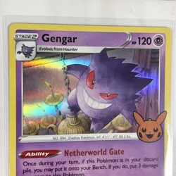1999 Pokemon GENGAR 20/62 Non-Holo Rare Unlimited WOTC Fossil + 2022 Holo 66/196 - Image 3