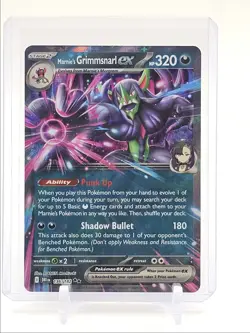 MARNIE'S GRIMMSNARL EX 2025 POKEMON RIVALS DOUBLE RARE A 136/182 Q1677 - Image 1