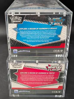 2x Pokemon Black Bolt White Flare Sealed Booster Bundle Display Case W/Acrylic - Image 3