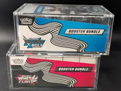 2x Pokemon Black Bolt White Flare Sealed Booster Bundle Display Case W/Acrylic - Image 4