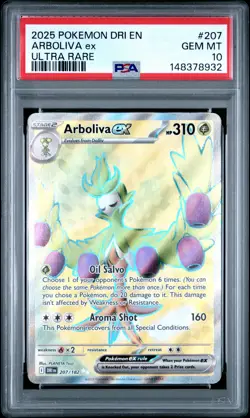 2025 POKEMON DRI EN-DESTINED RIVALS ULTRA RARE #207 ARBOLIVA EX PSA 10 - Image 1
