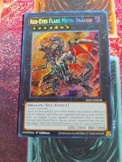 Yu-Gi-Oh! Red-Eyes Flare Metal Dragon RA01-EN038 Secret Rare 1st Ed Near Mint - Image 1