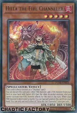 YUGIOH DUNE-EN026 Hiita the Fire Channeler Ultra Rare 1st Edition NM - Image 1