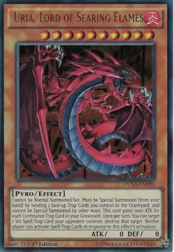 YUGIOH Uria Lord of Searing Flames DUSA-EN096 Ultra Rare 1st Scared Beast GX - Image 1