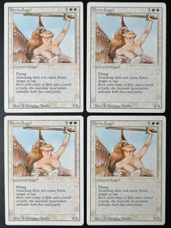 MTG | 4 x Serra Angel | Revised Edition | Magic The Gathering | Playset | - Image 1