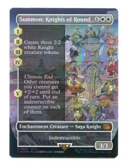 Summon Knights of Round FOIL Borderless #0359 NM Final Fantasy FIN MTG Magic - Image 1