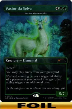 1x - Pastor da Selva - Ancient Greenwarden - FOIL - Secret Lair - NM MTG - Image 1