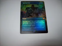 Force of Will Borderless Foil Dominaria Remastered NM Free Ship & Tracked - Image 1