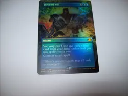 Force of Will Borderless Foil Dominaria Remastered NM Free Ship & Tracked - Image 2