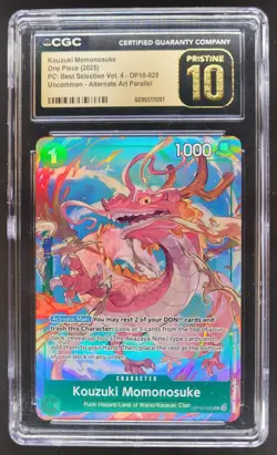 2025 ONE PIECE KOUZUKI MOMONOSUKE ALT ART OP10-028 CGC 10 PRISTINE A PT - Image 1