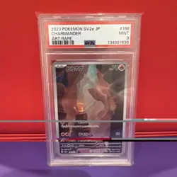 Pokemon TCG Charmander Scarlet Violet 151 Japanese Card 168/165 Art Rare PSA 9 - Image 1
