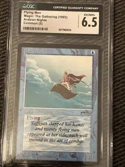 FLYING MEN Arabian Nights MTG Graded CGC 6 Magic The Gathering 1993 Free Shippin - Image 1