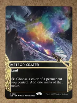 Meteor Crater BORDERLESS - Edge of Eternities: Stellar Sights - NM MTG - Image 1