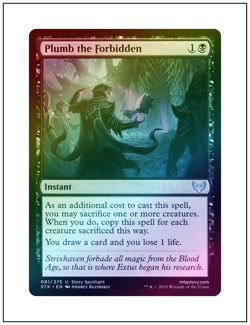 1x Plumb the Forbidden, Foil, Strixhaven, MTG NM - Image 1