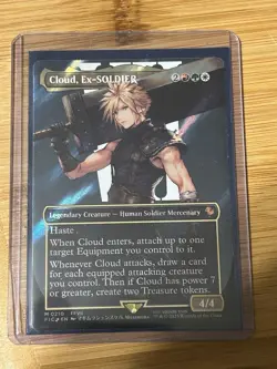 Cloud, Ex-SOLDIER (Borderless) (Surge Foil) - Commander: FINAL FANTASY - Image 1