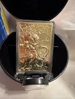 Pokemon Gold Mewtwo Card 1999 Burger King 23K Gold Plated Mewtwo Card - Image 2