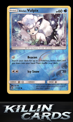 Reverse Holofoil Alolan Vulpix 21/145 Pokemon Common SM - Guardians Rising Card - Image 1