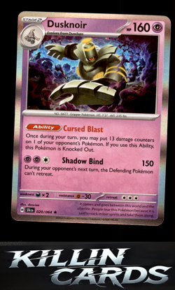 Dusknoir - 020/064 020/064 Pokemon Rare SV: Shrouded Fable Card NM - Image 1