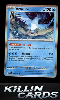 Articuno 144/165 Pokemon Rare SV: Scarlet & Violet 151 Card NM - Image 1