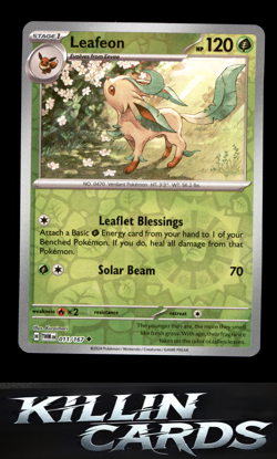 Reverse Holofoil Leafeon 011/167 Pokemon Uncommon SV06: Twilight Masquerade Card - Image 1