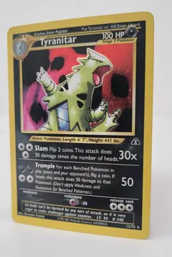 Tyranitar 12/75 Neo Discovery Holo Rare 2001 WOTC Unlimited Pokemon Card – LP - Image 2