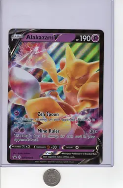 ALAKAZAM V POKEMON JUMBO CARD PROMO # SWSH083 EX - Image 1