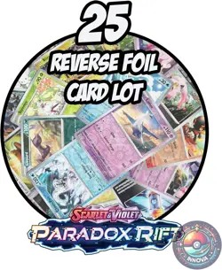Paradox Rift Only – Pokemon 25 Reverse Foil Card Lot - Random - No Duplicate - Image 1