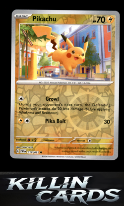 Reverse Holofoil Pikachu - 018/091 018/091 Pokemon Common SV: Paldean Fates Card - Image 1