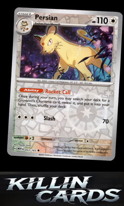 Reverse Holofoil Persian 053/165 Pokemon Uncommon SV: Scarlet & Violet 151 Card - Image 1