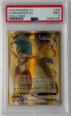 Pokemon TCG Dragonite Ex 106/108 Full Art XY Evolutions PSA 9 - Image 1
