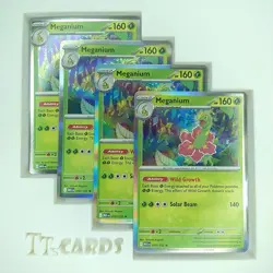 Meganium 010/132 Holo x4 Playset 4x Pokemon TCG ME01 Mega Evolution MEG - Image 1