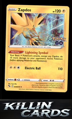 Zapdos 029/078 Pokemon Holo Rare Pokemon GO Card NM - Image 1
