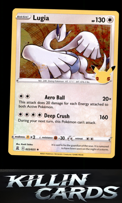 Lugia 022/025 Pokemon Holo Rare Celebrations Card NM - Image 1