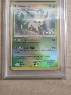Leafeon 24/100 Reverse Holo Platinum Stamp Majestic Dawn Pokemon 2008 PSA 5 - Image 4