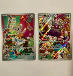 Pokemon Card 9 Lot Mint/NM English Minncino, Lechonk, Morpeko Paldea Evolved etc - Image 2