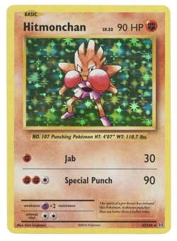 POKEMON TCG HITMONCHAN 62/108 RARE HOLO XY EVOLUTIONS - Image 1